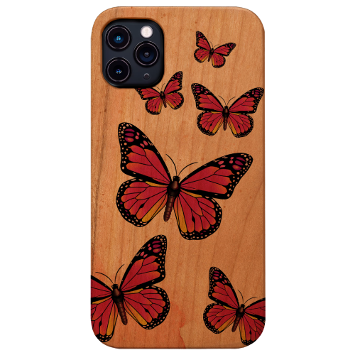 Pinky Butterfly - UV Color Printed Wood Phone Case