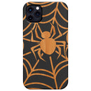 Spider Web - Engraved Wood Phone Case