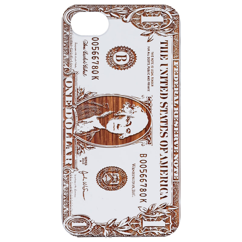 One Dollar Bill - Engraved Wood Phone Case