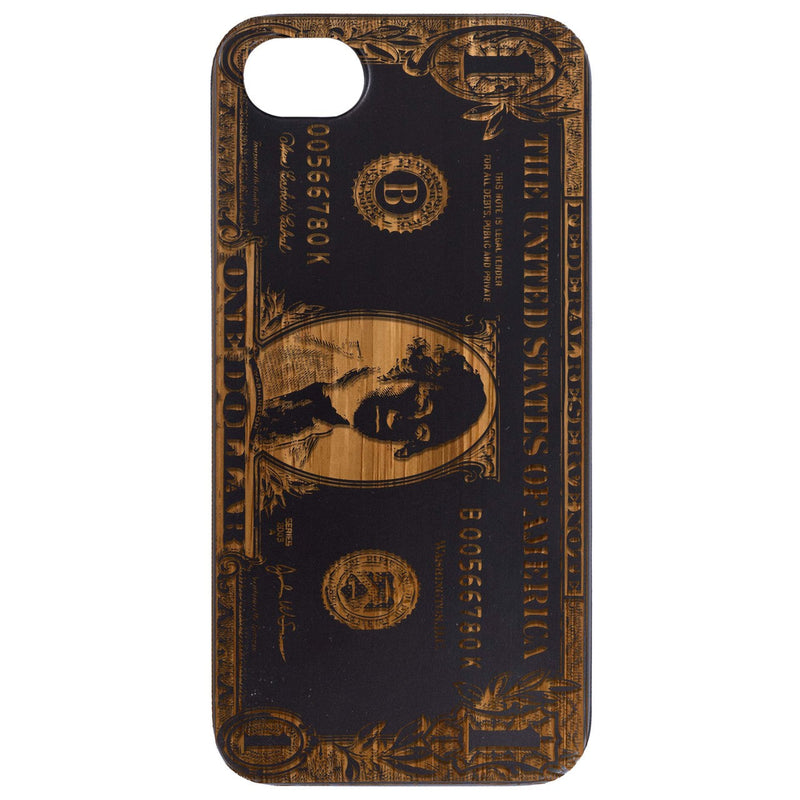 One Dollar Bill - Engraved Wood Phone Case