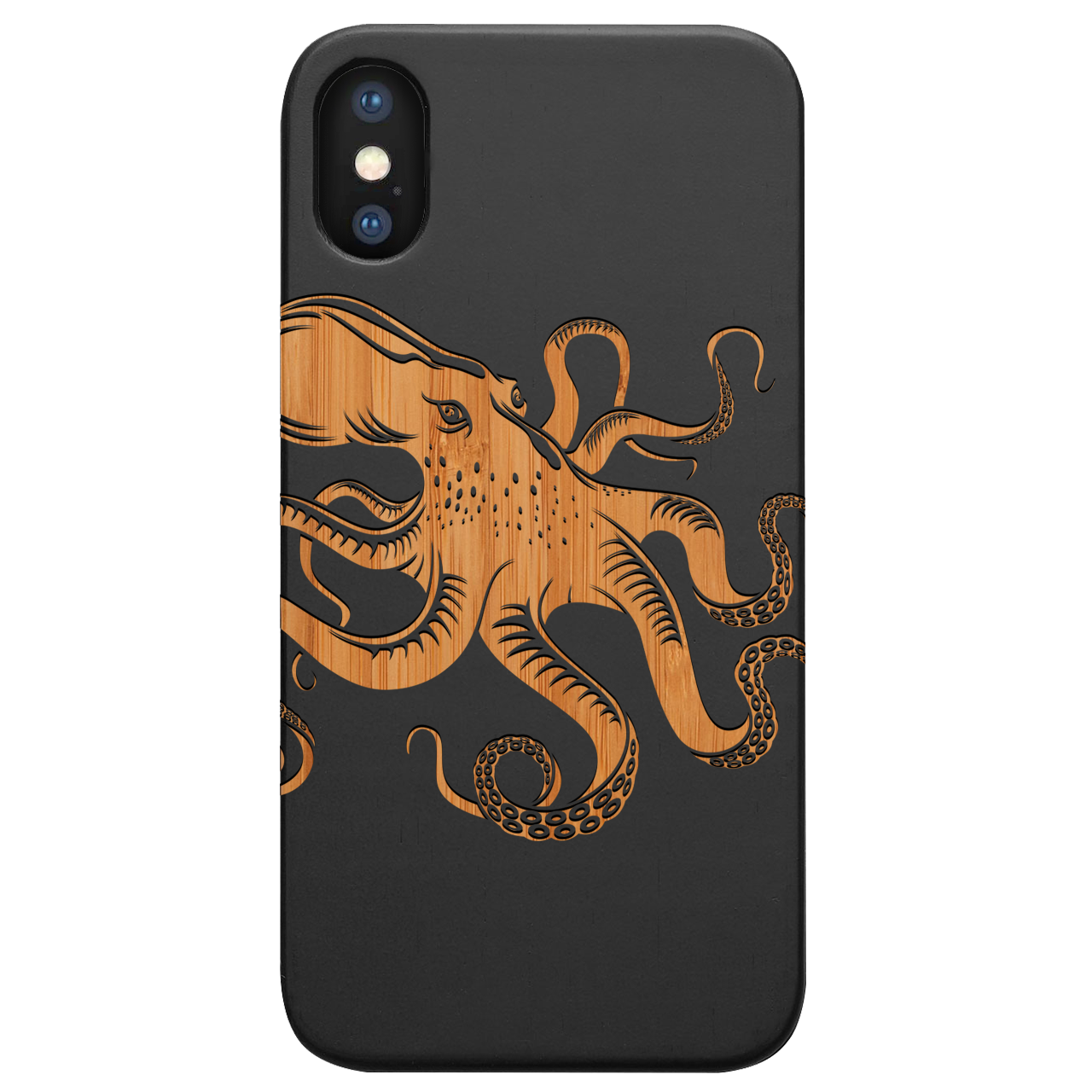Octopus - Engraved Wood Phone Case