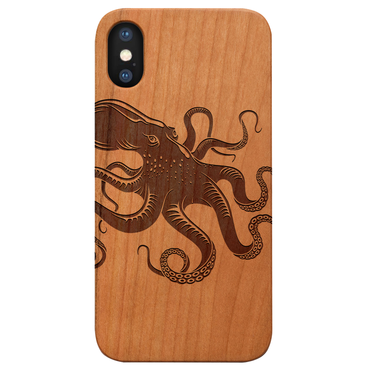Octopus - Engraved Wood Phone Case