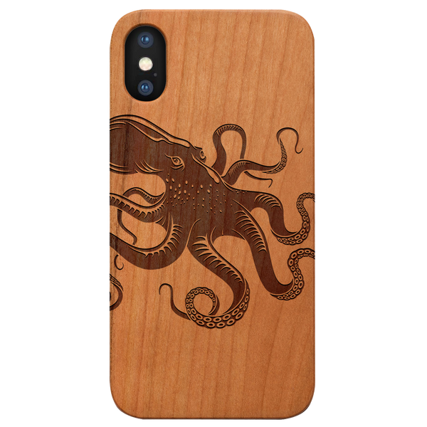 Octopus - Engraved Wood Phone Case