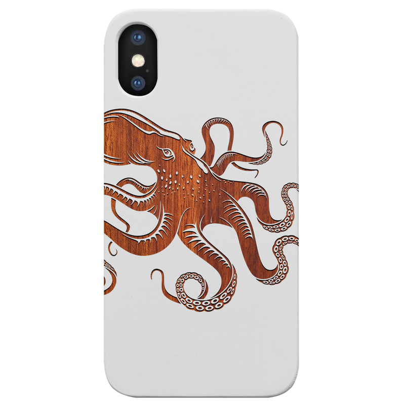 Octopus - Engraved Wood Phone Case