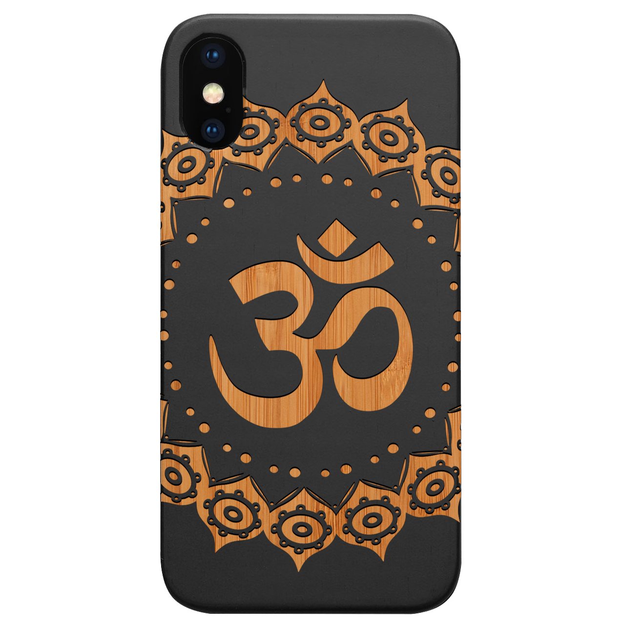 Om Mandala - Engraved Wood Phone Case