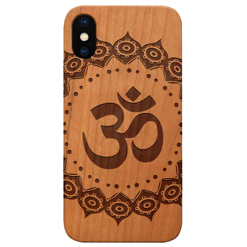 Om Mandala - Engraved Wood Phone Case