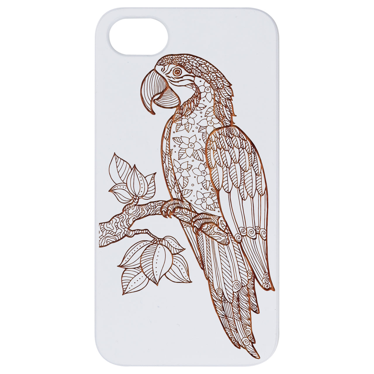 Parrot - Engraved Wood Phone Case