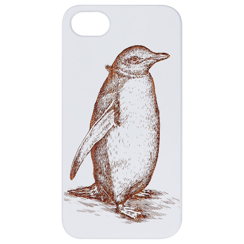 Penguin - Engraved Wood Phone Case