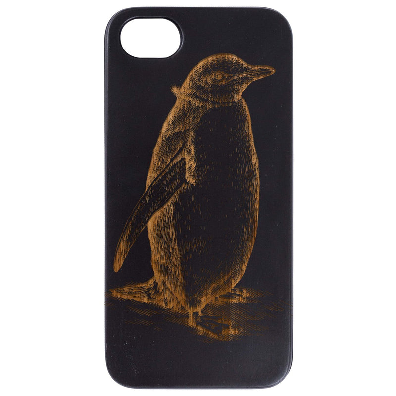 Penguin - Engraved Wood Phone Case