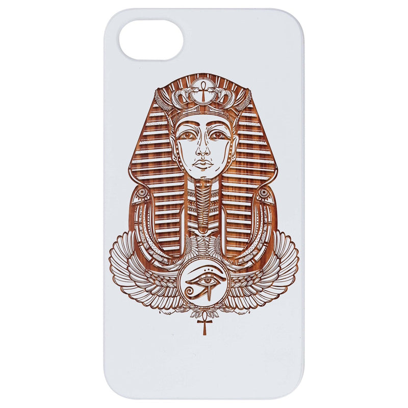 Pharaoh Head - Engraved Wood Phone Case