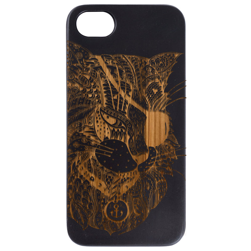 Pirate Cat - Engraved Wood Phone Case