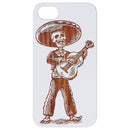 Playing Guitar Skeleton Man - Engraved Wood Phone Case