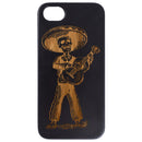 Playing Guitar Skeleton Man - Engraved Wood Phone Case