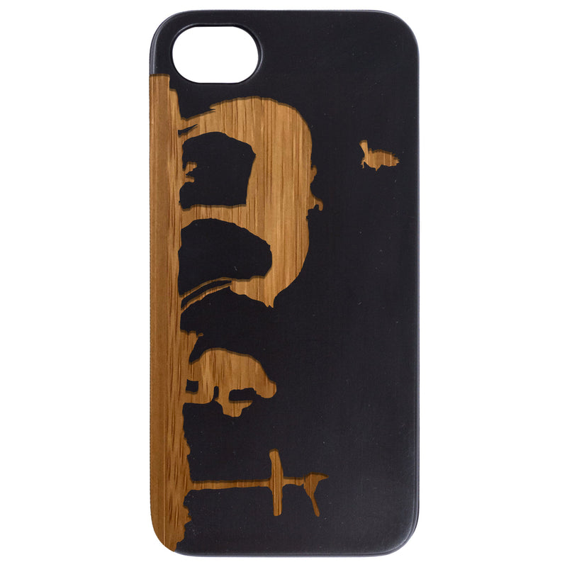 Praying Cowboy - Engraved Wood Phone Case