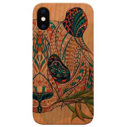 Panda Head - UV Color Printed Wood Phone Case