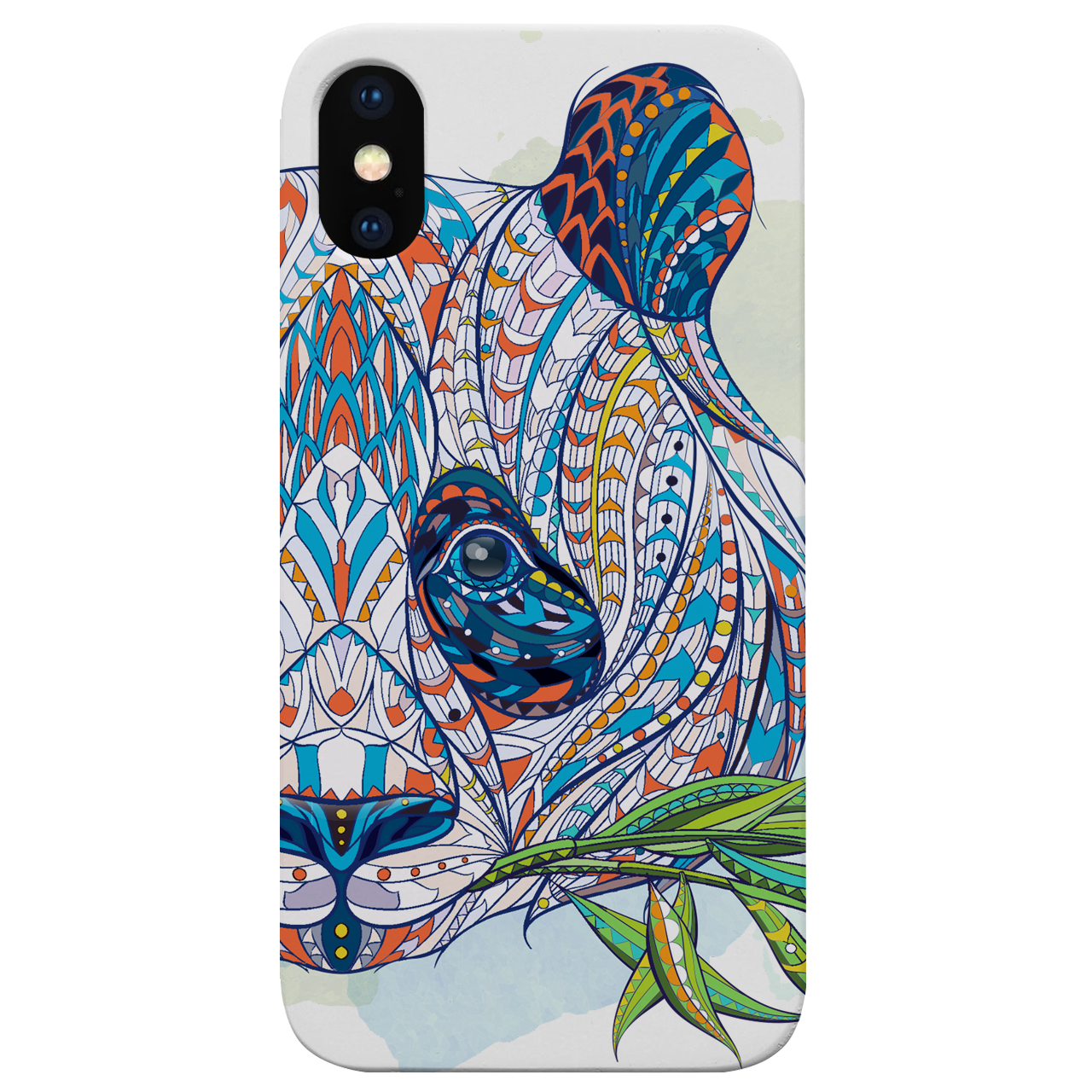 Panda Head - UV Color Printed Wood Phone Case