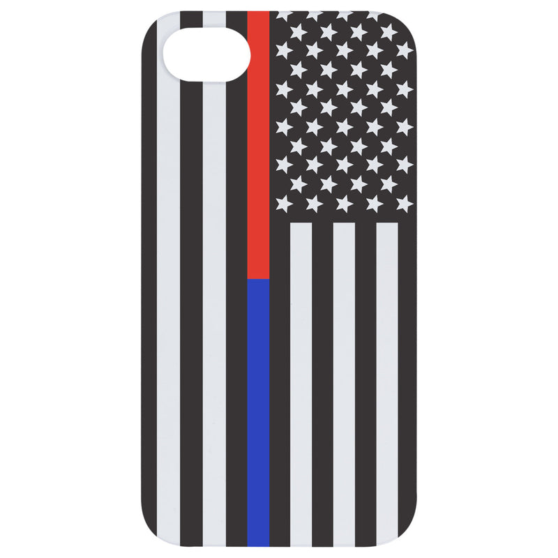 Flag Police 3 - UV Color Printed Wood Phone Case