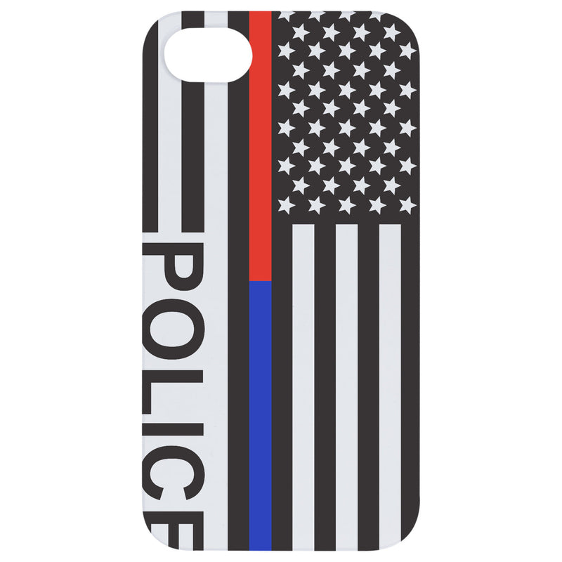 Flag Police 4 - UV Color Printed Wood Phone Case