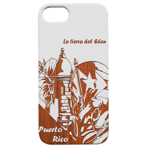 Puerto Rico Collage - Engraved Wood Phone Case