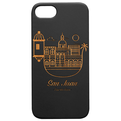 Puerto Rico San Juan- Engraved Wood Phone Case
