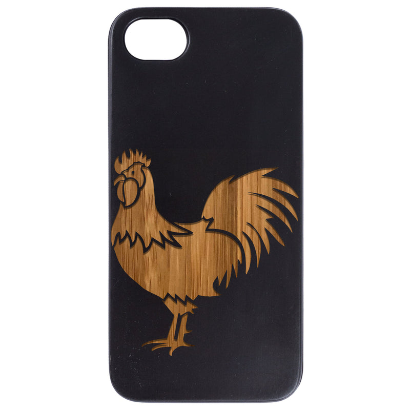 Rooster - Engraved Wood Phone Case