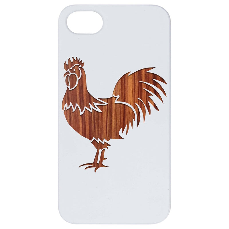 Rooster - Engraved Wood Phone Case