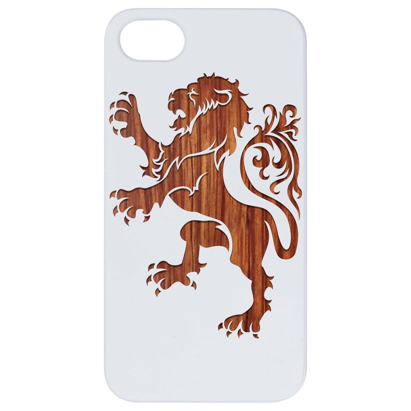 Royal Lion - Engraved Wood Phone Case