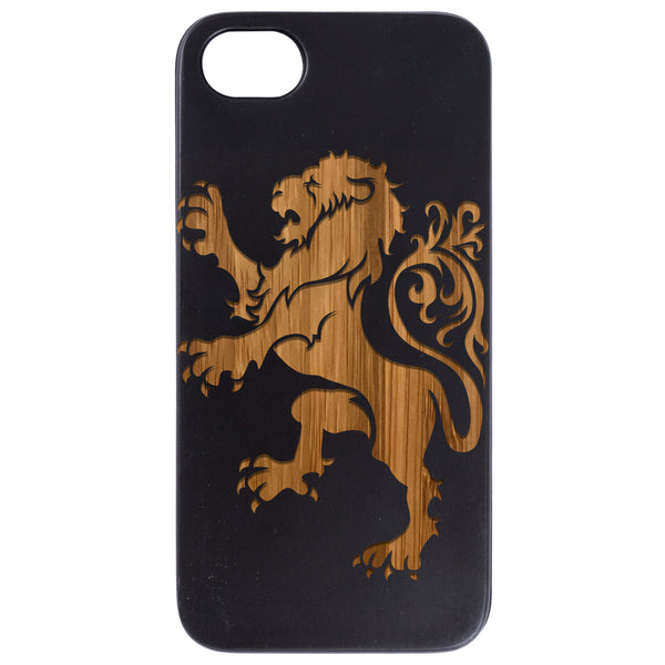 Royal Lion - Engraved Wood Phone Case