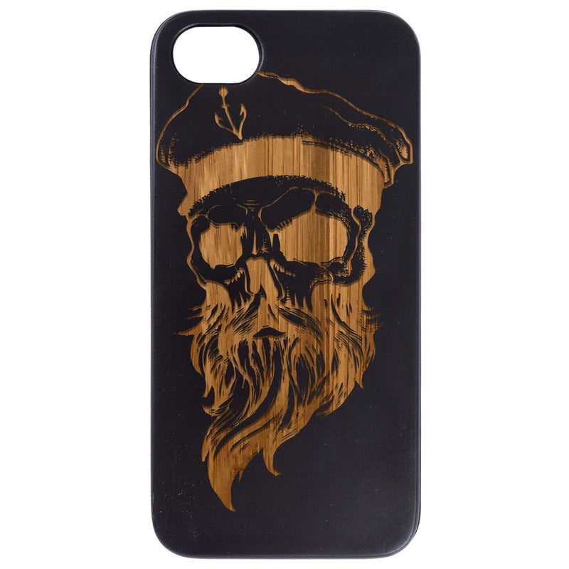 Sailor Skull - Engraved Wood Phone Case