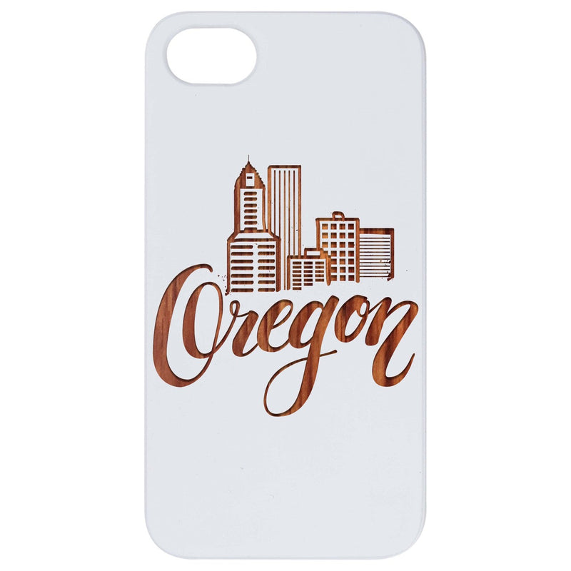 State Oregon 3 - Engraved Wood Phone Case