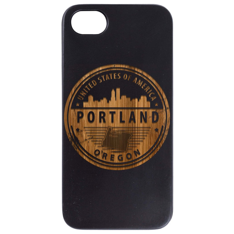 State Oregon 5 - Engraved Wood Phone Case
