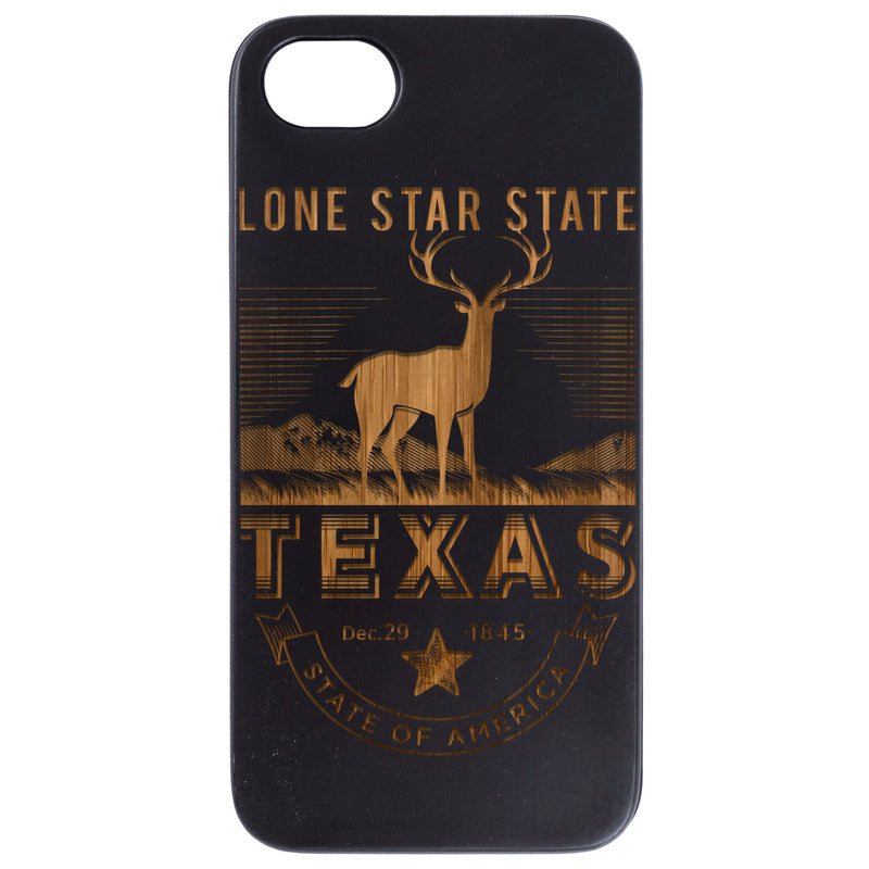 State Texas - Engraved Wood Phone Case