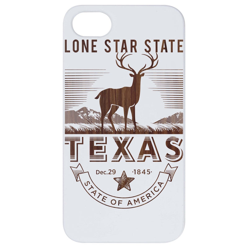 State Texas - Engraved Wood Phone Case
