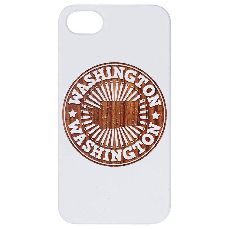 State Washington 2 - Engraved Wood Phone Case