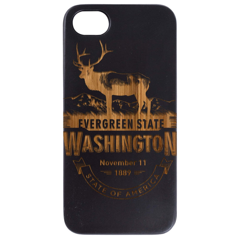 State Washington 1 - Engraved Wood Phone Case