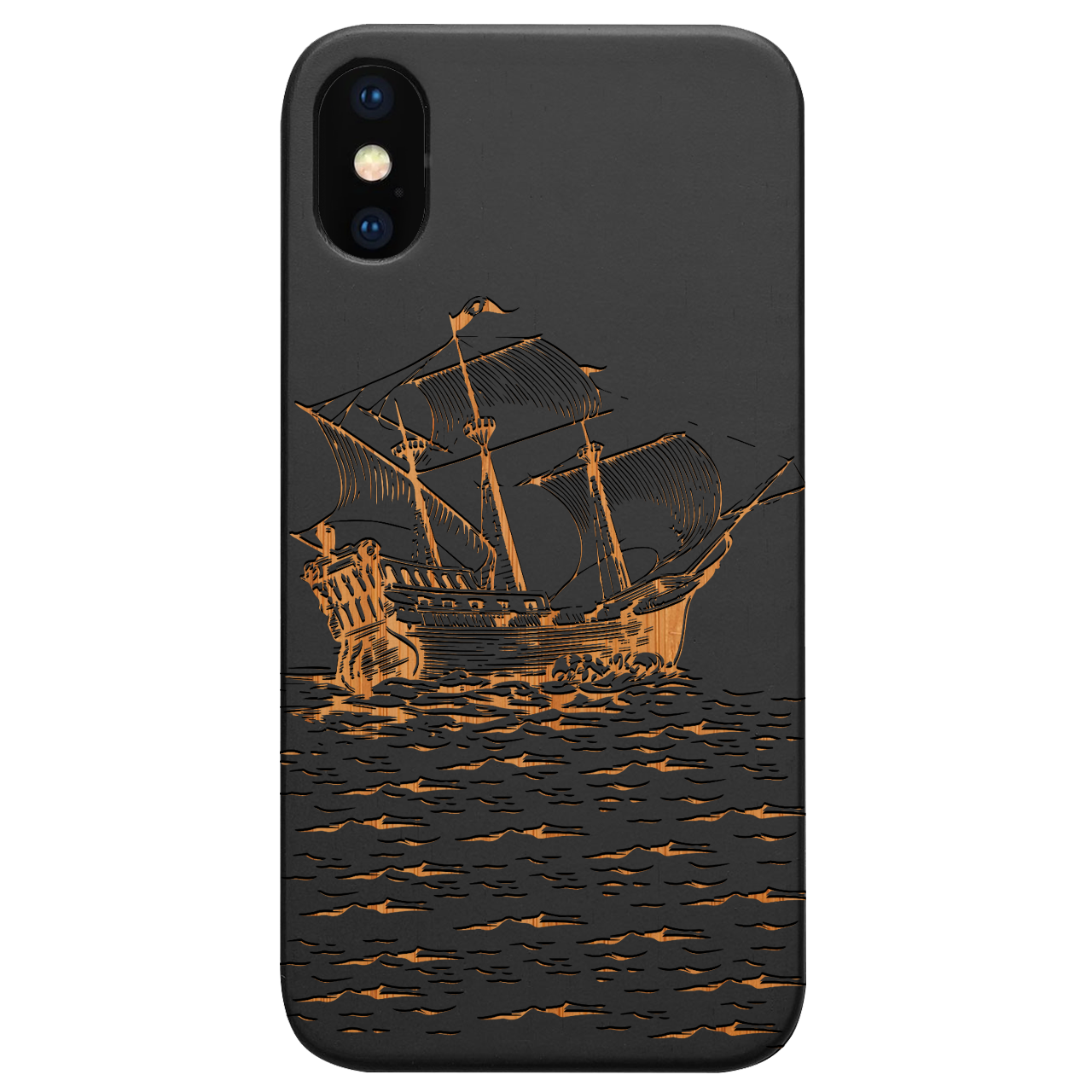 Sailboat - Engraved Wood Phone Case