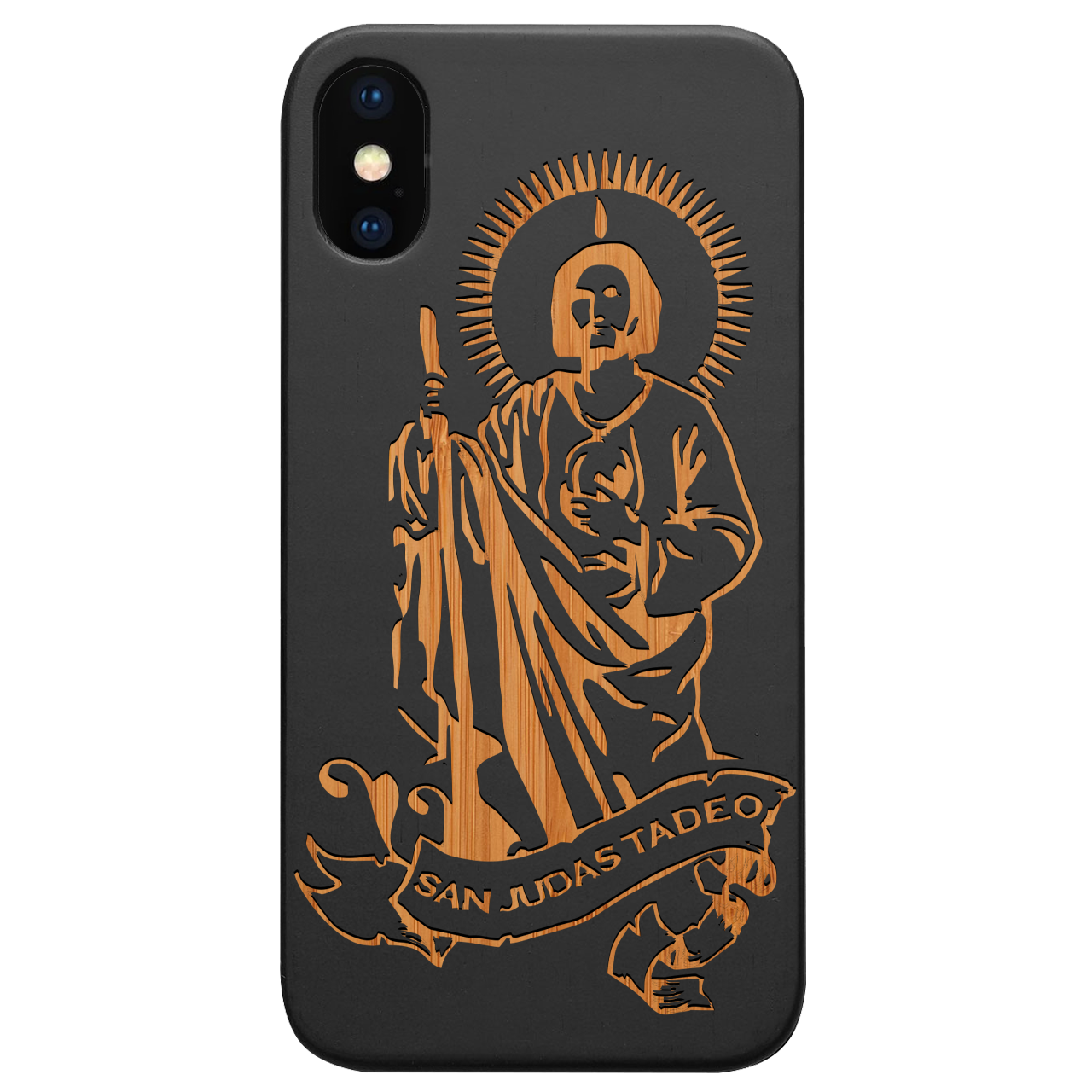 San Judas - Engraved Wood Phone Case