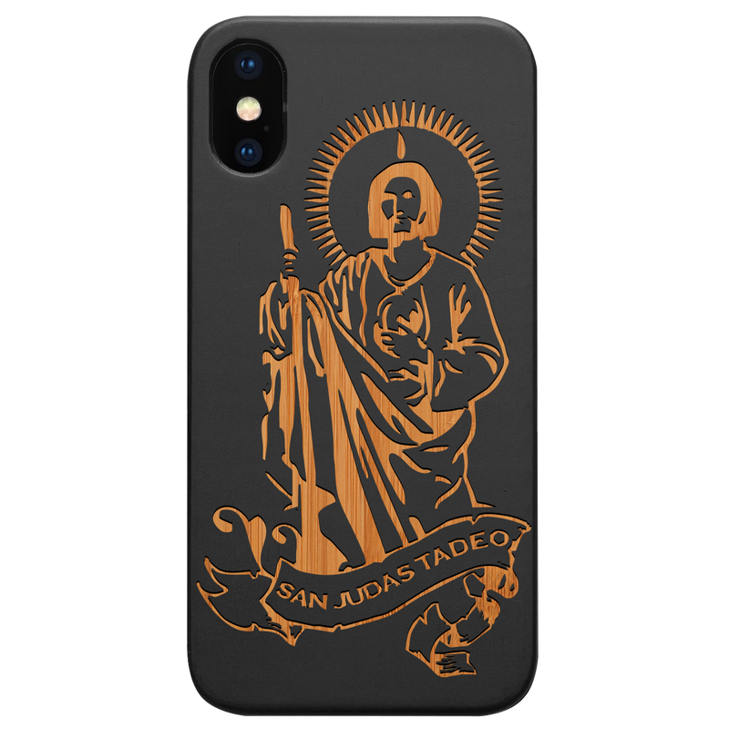 San Judas - Engraved Wood Phone Case