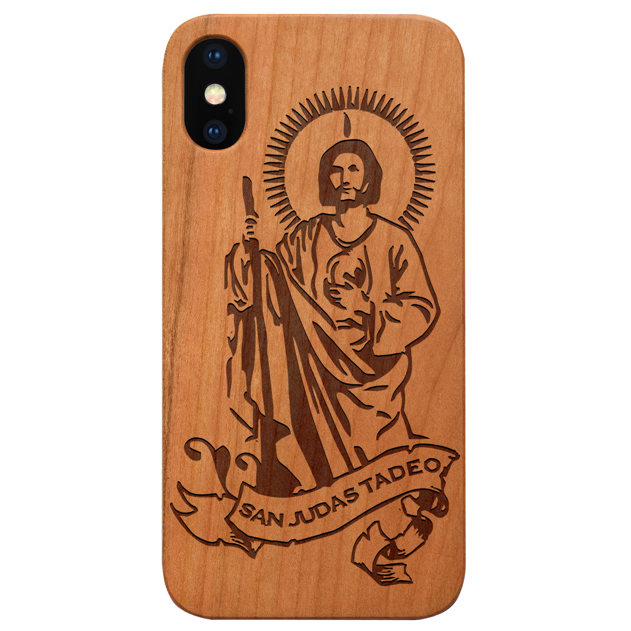 San Judas - Engraved Wood Phone Case