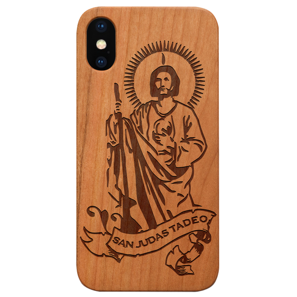 San Judas - Engraved Wood Phone Case