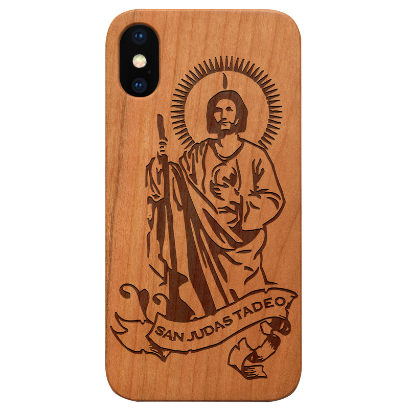San Judas - Engraved Wood Phone Case