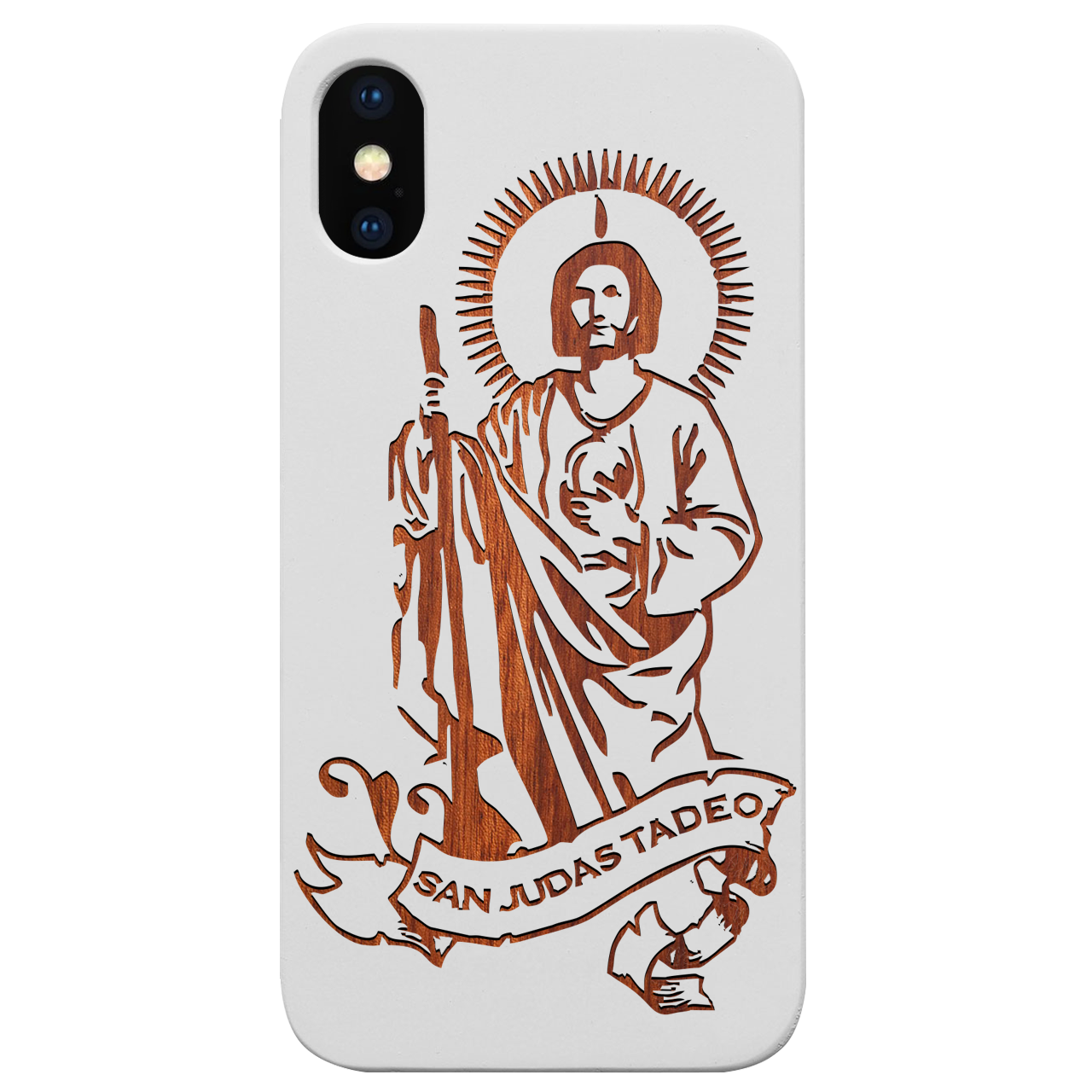 San Judas - Engraved Wood Phone Case