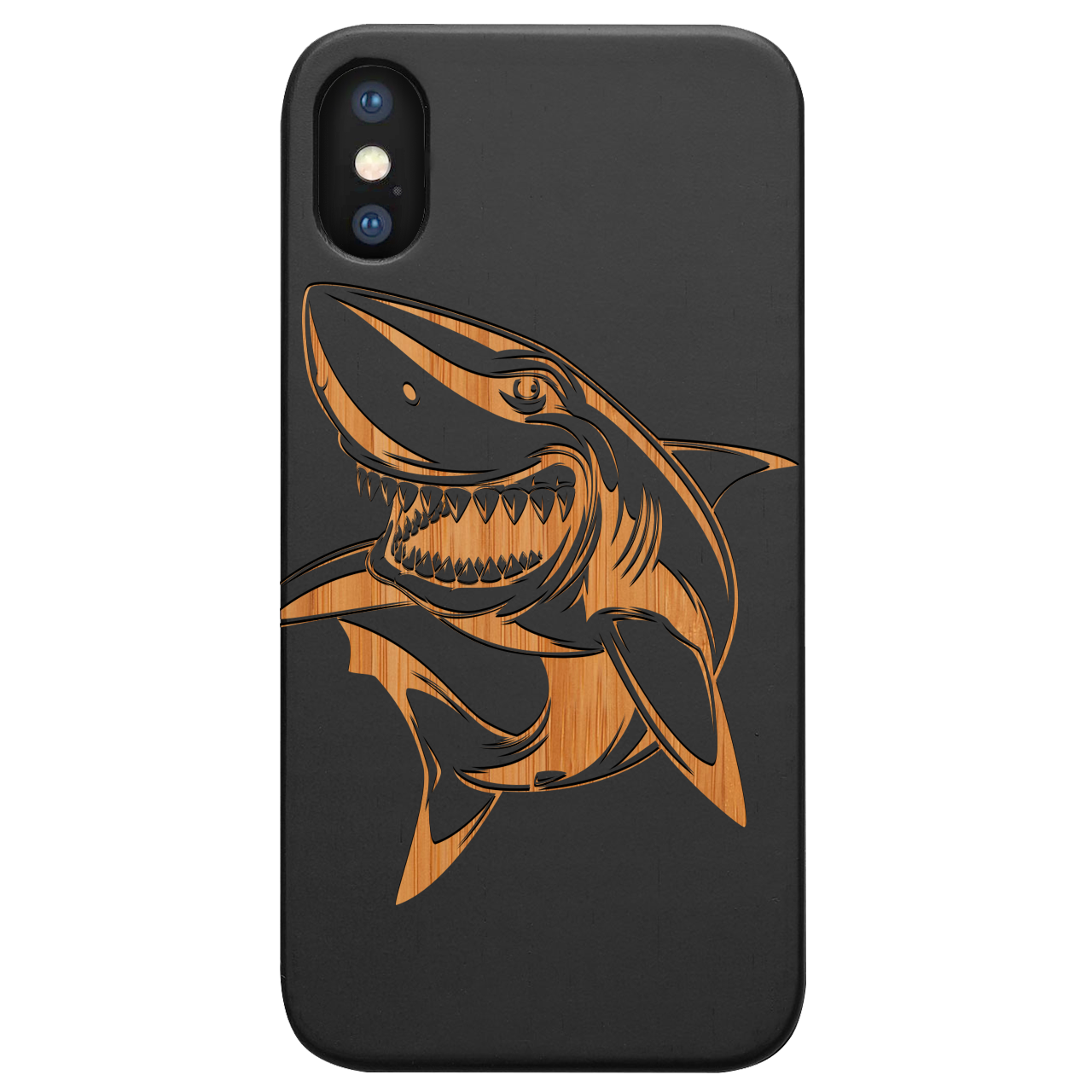 Shark - Engraved Wood Phone Case