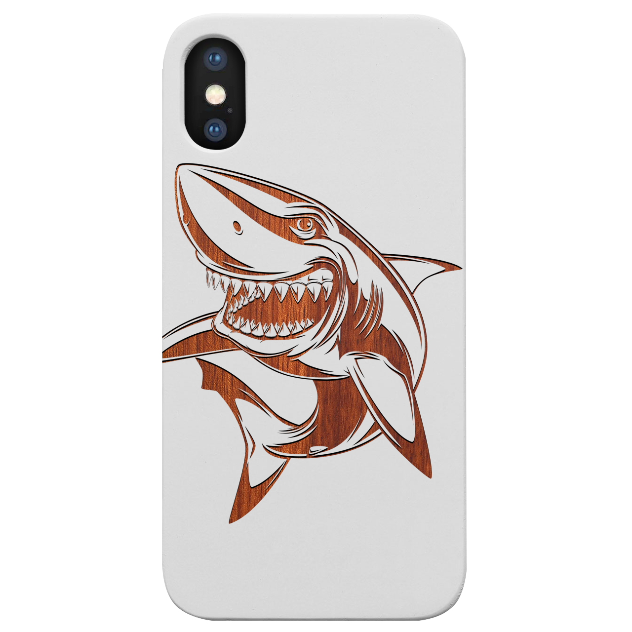 Shark - Engraved Wood Phone Case