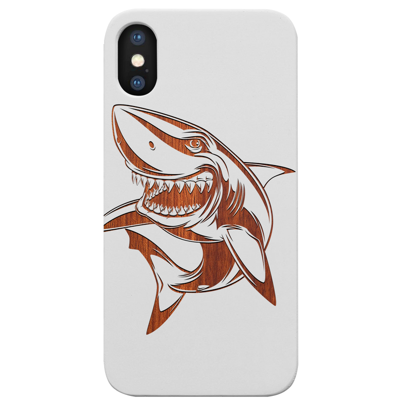 Shark - Engraved Wood Phone Case