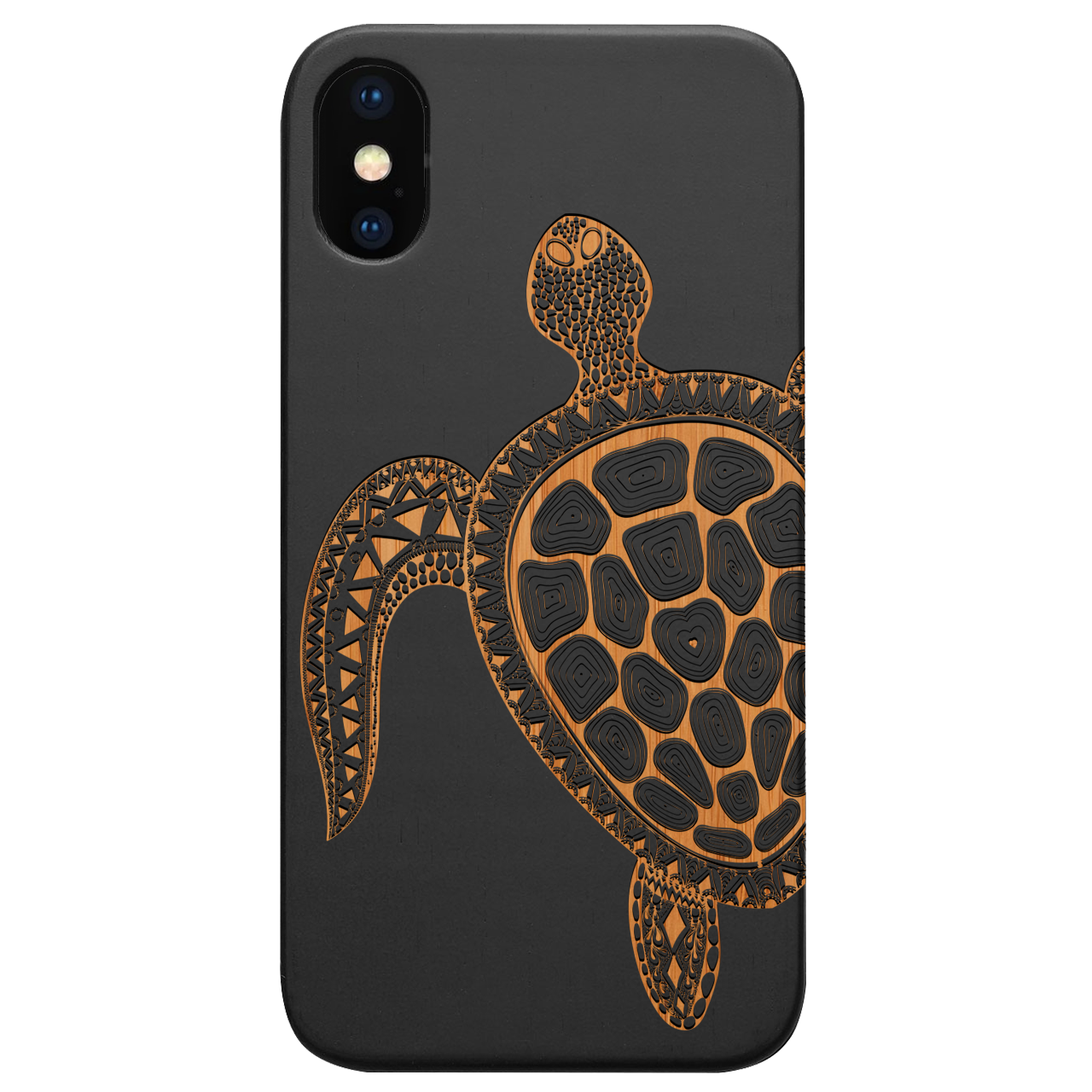 Turtle 3 - Engraved Wood Phone Case