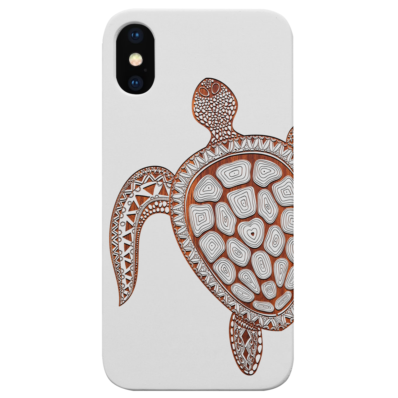 Turtle 3 - Engraved Wood Phone Case
