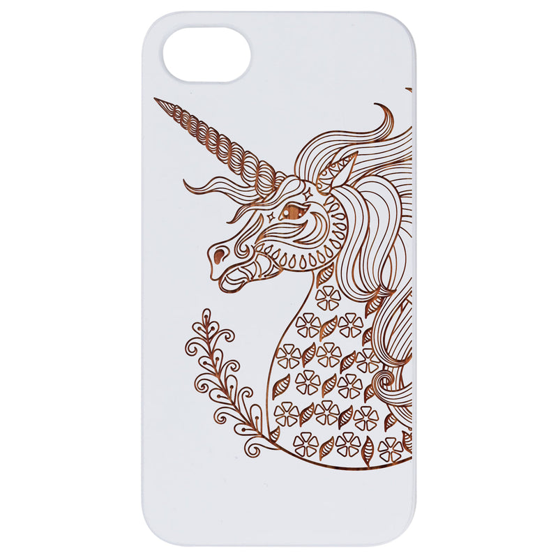 Unicorn 1 - Engraved Wood Phone Case