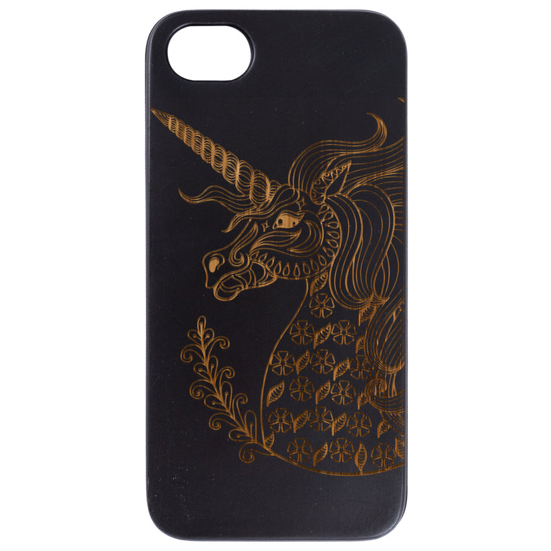 Unicorn 1 - Engraved Wood Phone Case