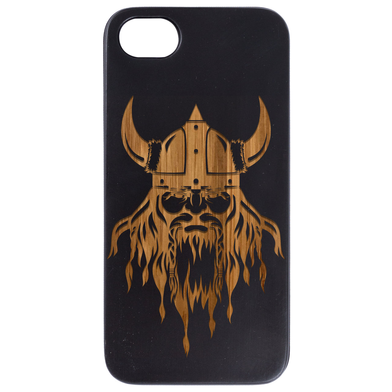 Viking Man - Engraved Wood Phone Case